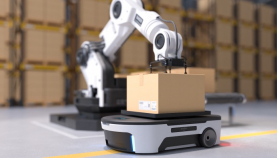 Robot in automated warehouse setting